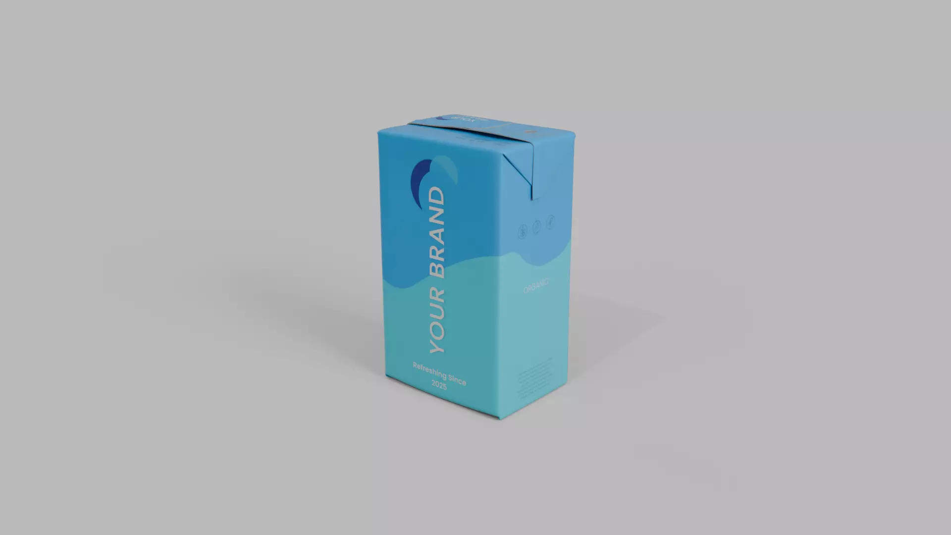 Beverage Carton 330 ml - Customizable Drink Box 3D model_3