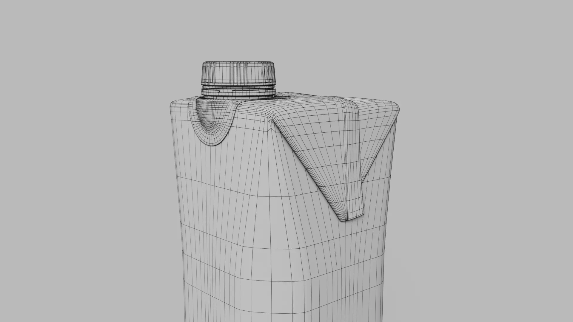 Beverage Carton 250 ml- Customizable Prism Drink Box 3D model_17