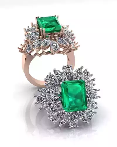 emerald marquise and pear jewelry ring 