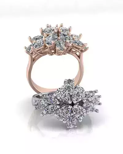 pear and marquise jewelry ring