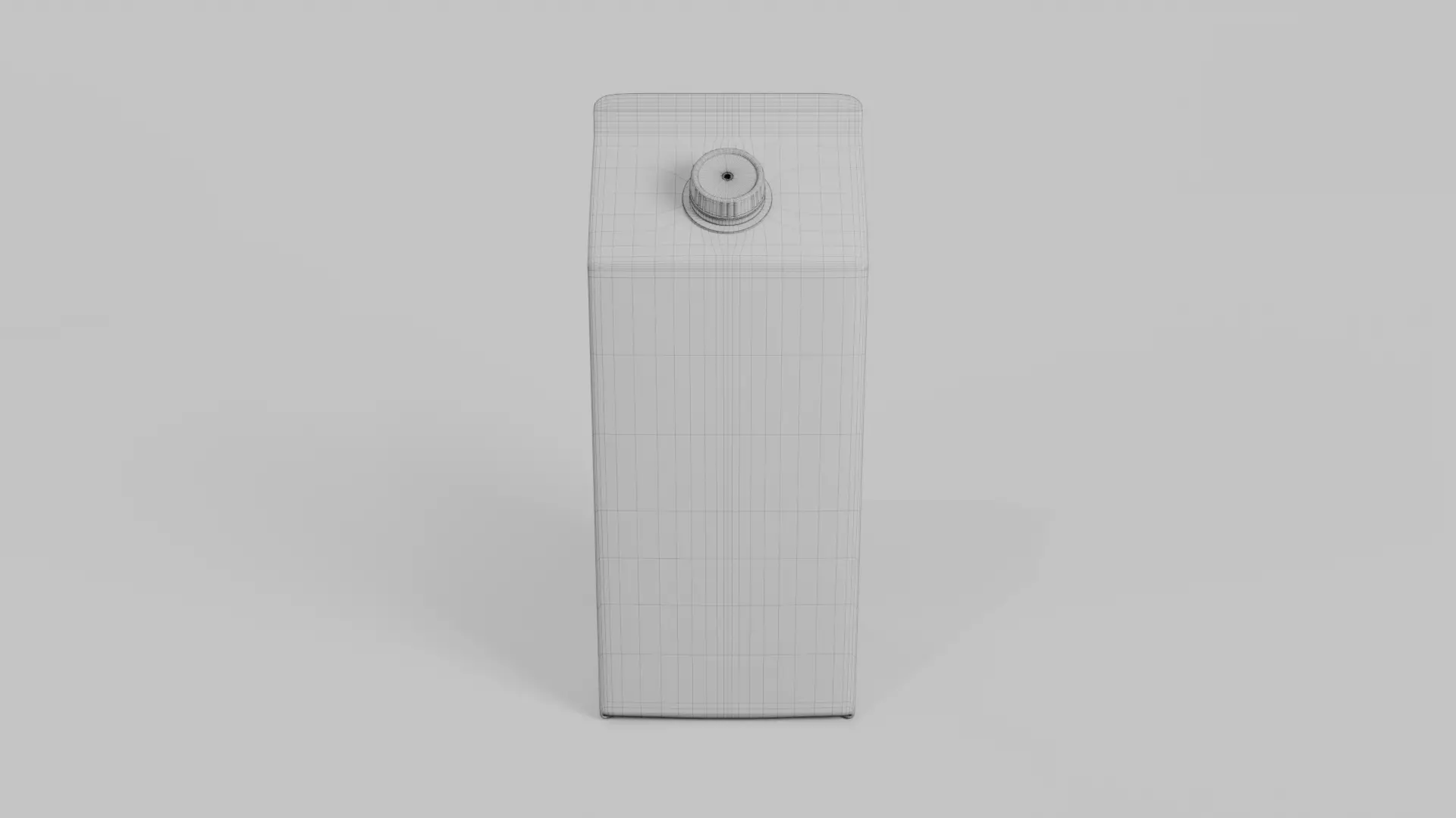 Beverage Carton 2000 ml - Customizable Gable-Top Drink Box 3D model_14