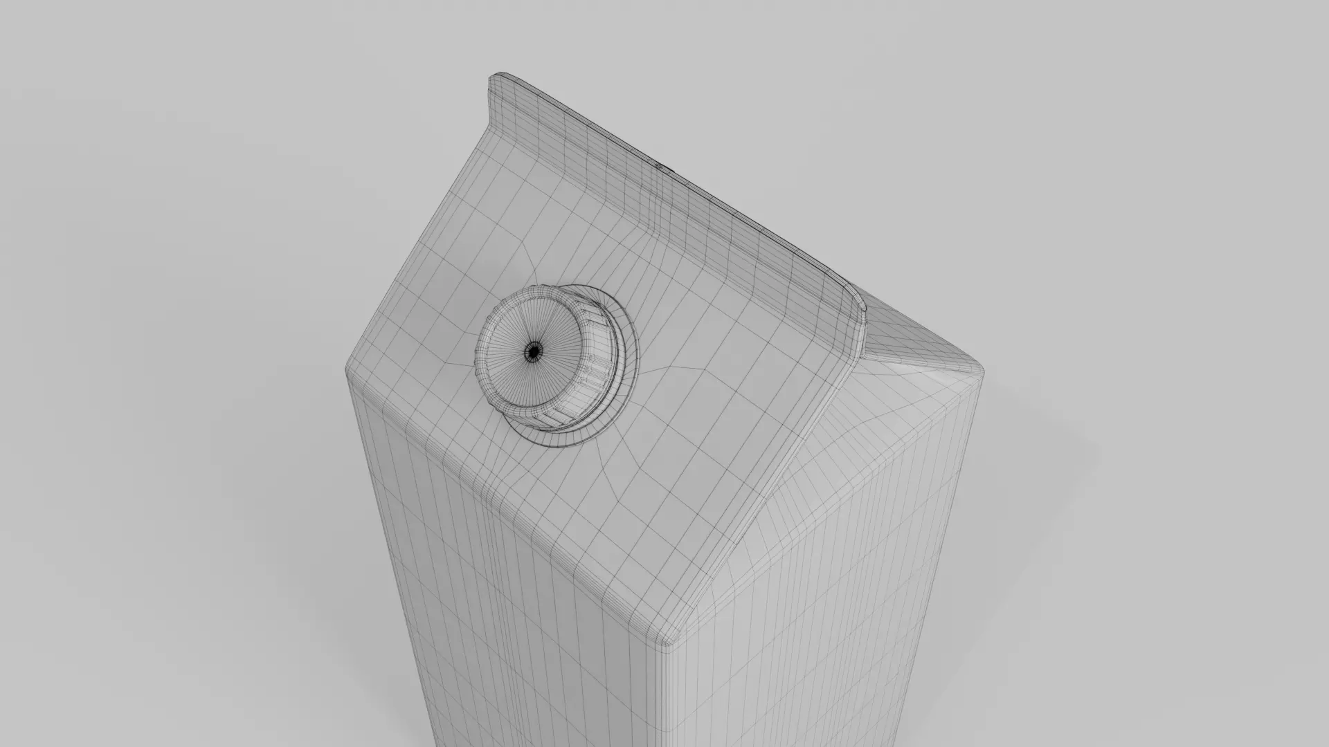 Beverage Carton 2000 ml - Customizable Gable-Top Drink Box 3D model_18