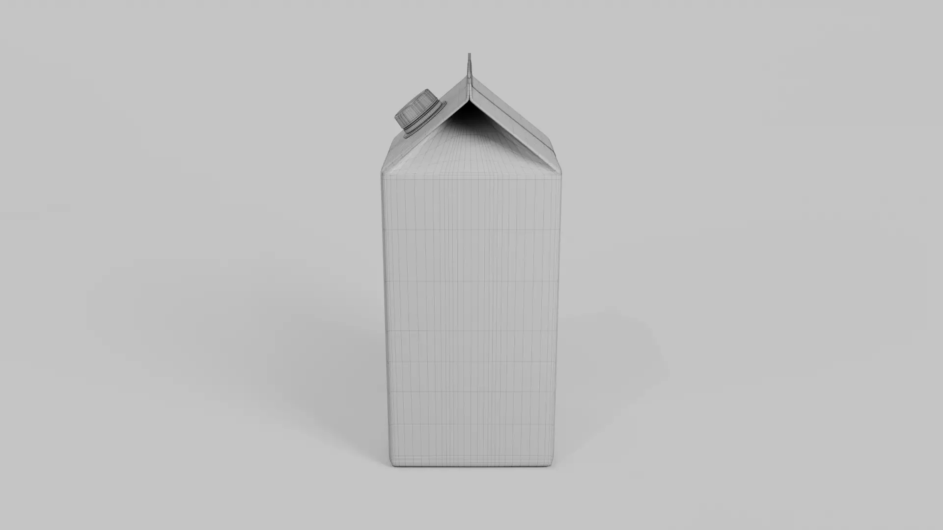 Beverage Carton 2000 ml - Customizable Gable-Top Drink Box 3D model_15