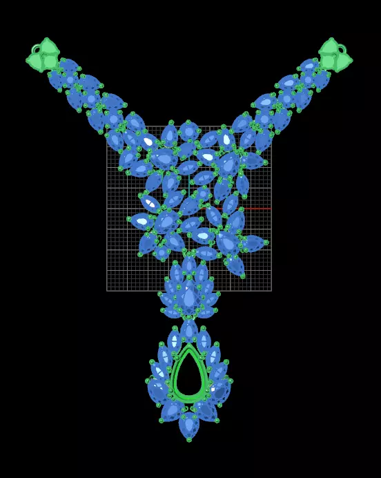 pear and round marquise jewelry ring 3D print model_1