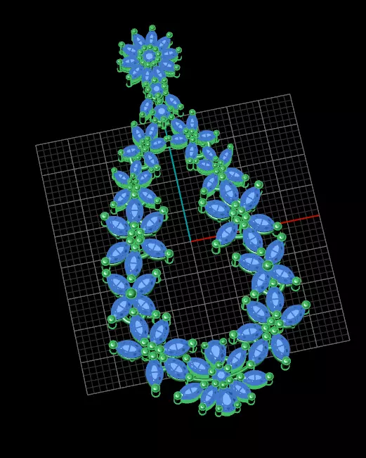 marquise and pear round jewelry ring  3D print model_1