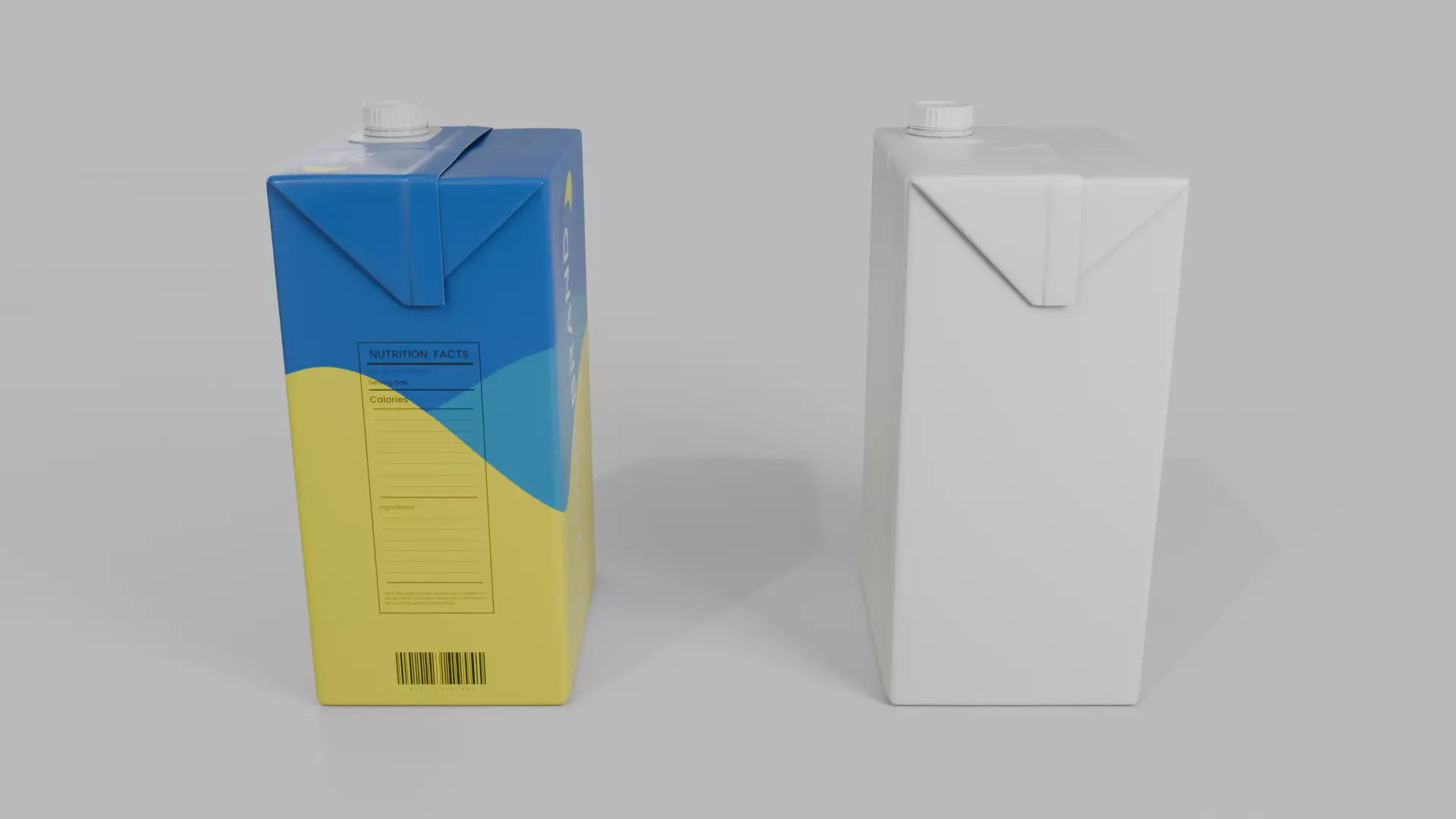 Beverage Carton 2000 ml - Customizable Drink Box 3D model_29