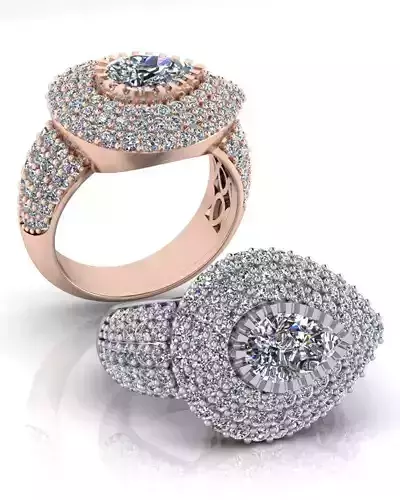 pear pave setting jewelry ring