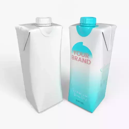 Beverage Carton 200 ml- Customizable Prism Drink Box