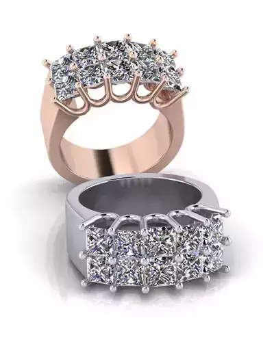princes cut u setting jewelry ring 