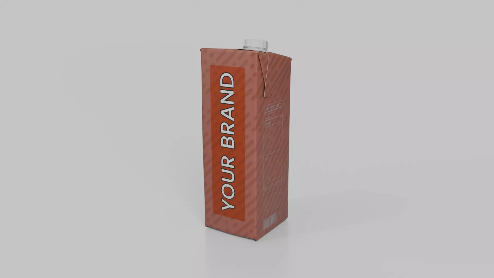 Beverage Carton 1L- Customizable Tilt-Edge Drink Box 3D model_3
