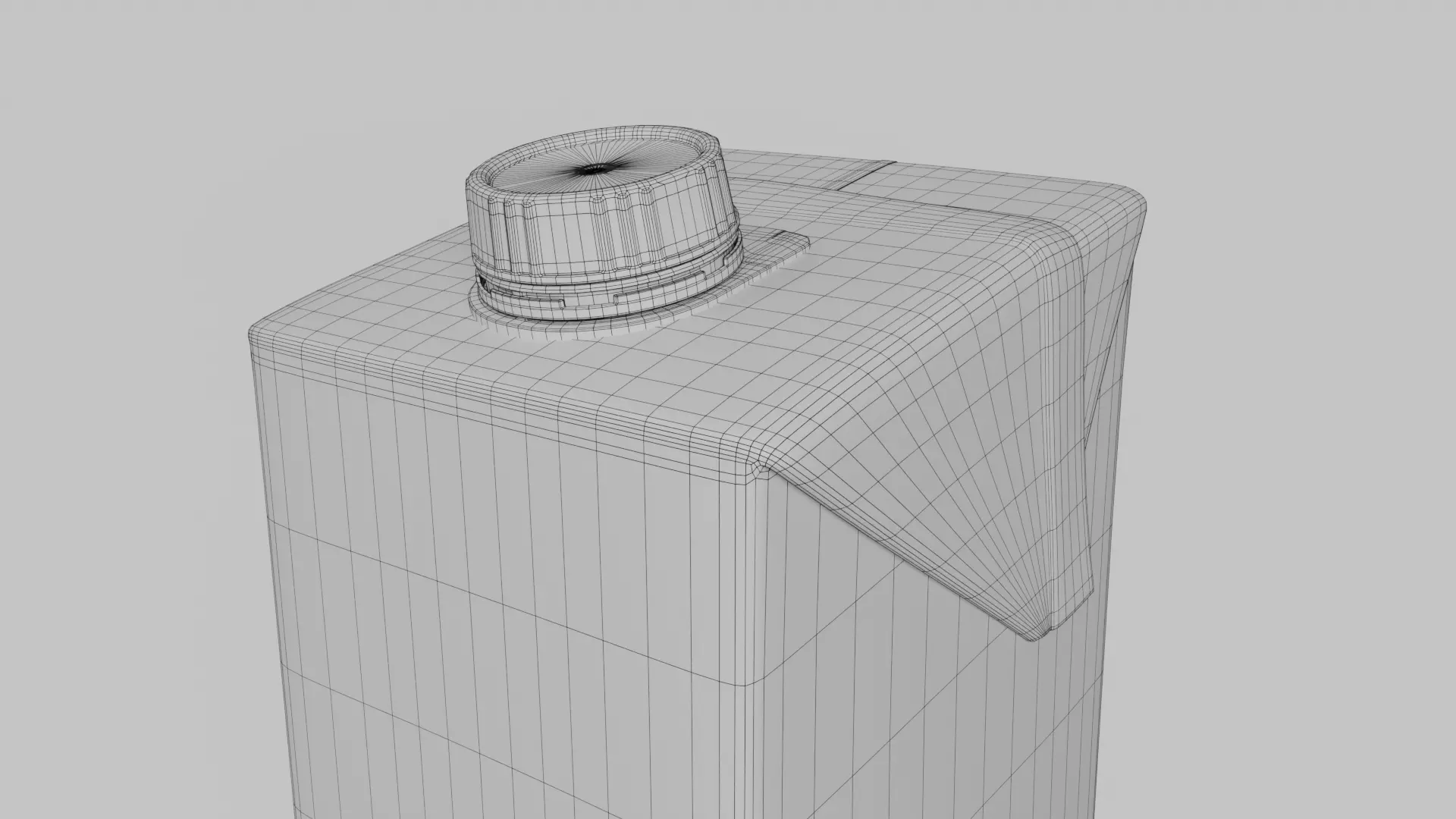 Beverage Carton 1L- Customizable Tilt-Edge Drink Box 3D model_13
