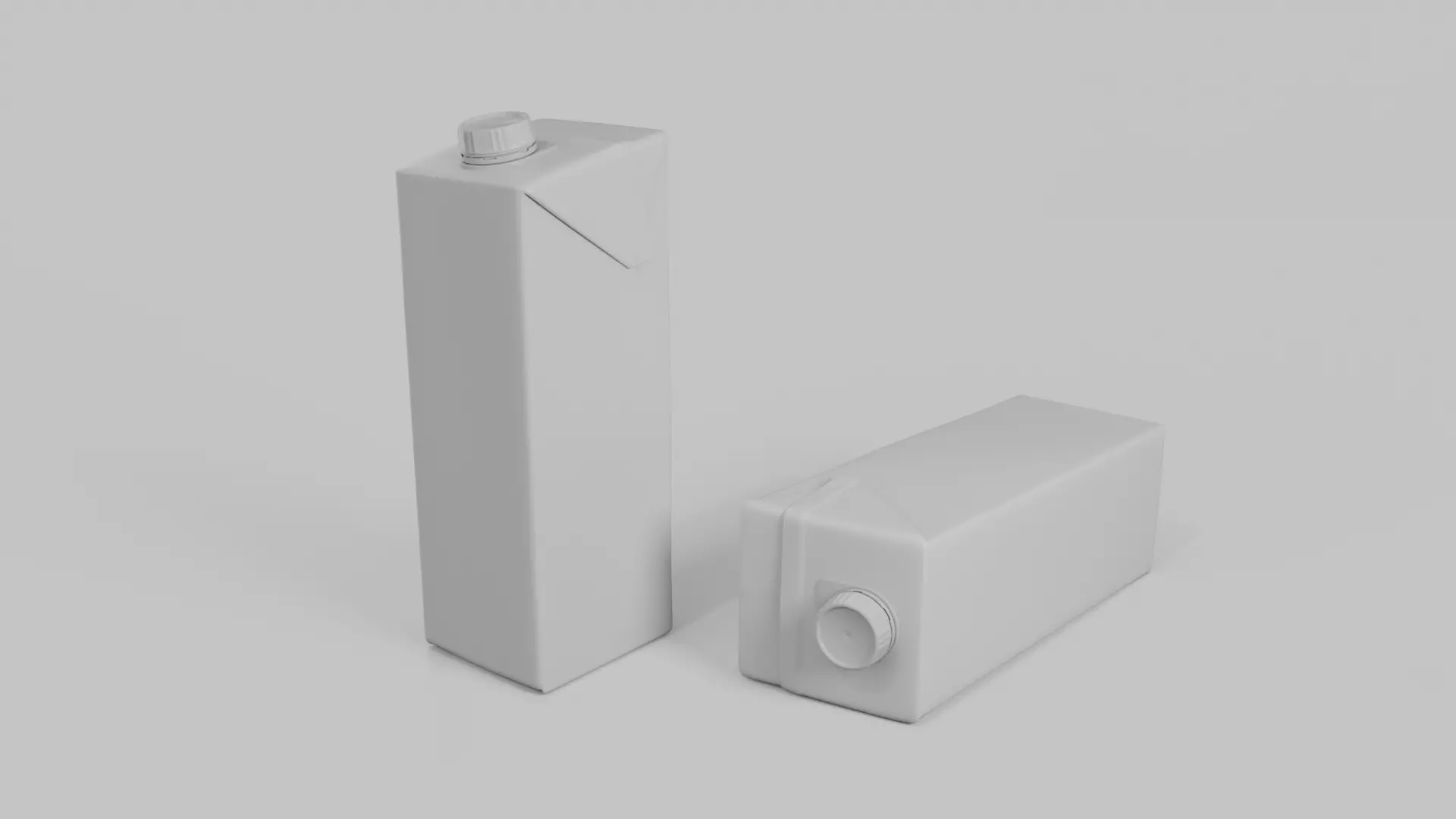 Beverage Carton 1L- Customizable Tilt-Edge Drink Box 3D model_10