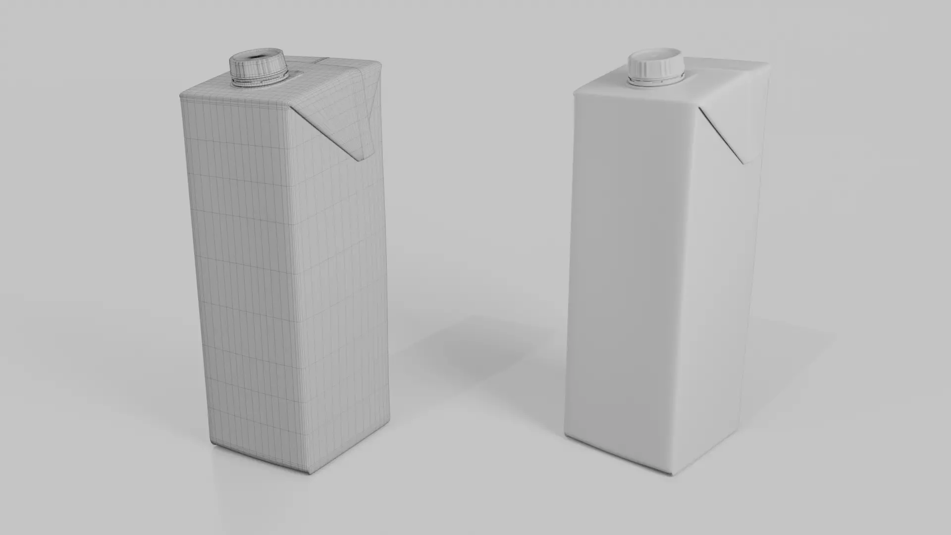 Beverage Carton 1L- Customizable Tilt-Edge Drink Box 3D model_16