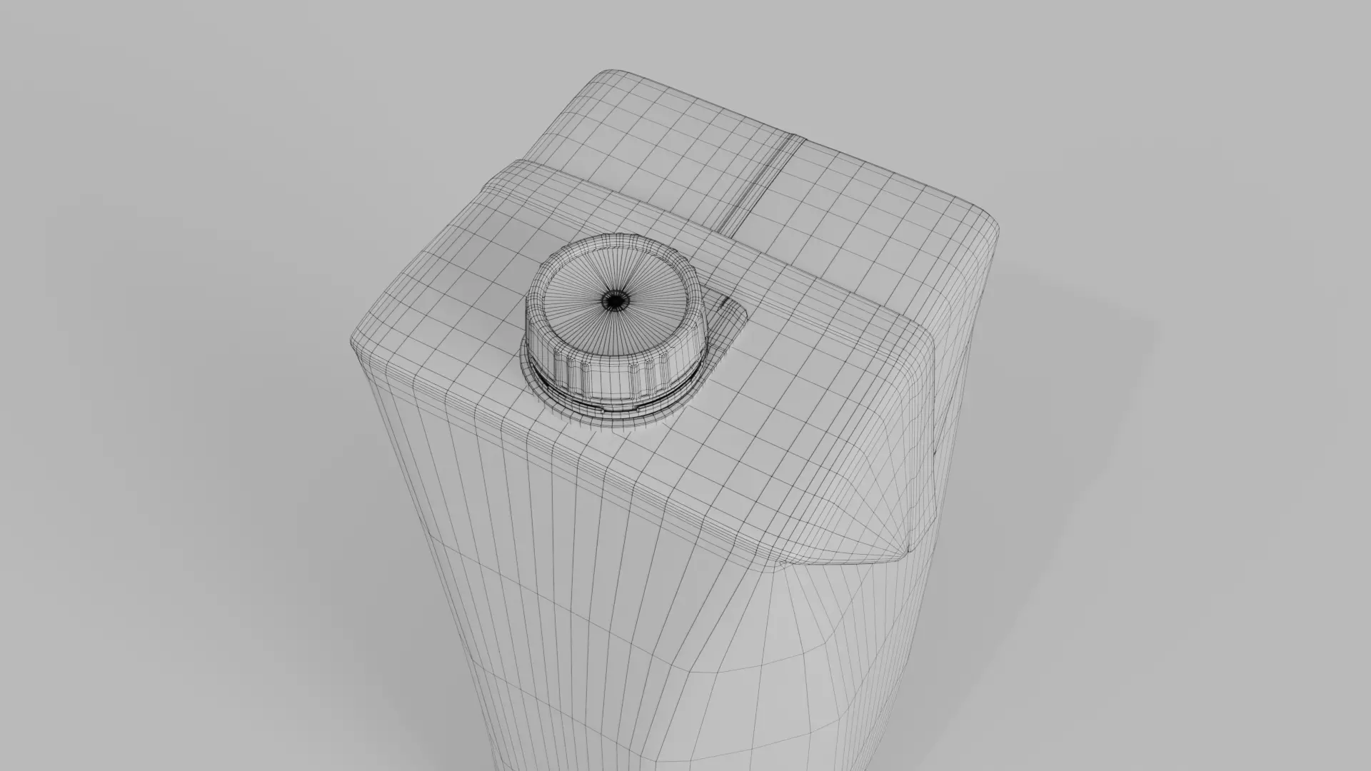 Beverage Carton 1L- Customizable Prism Drink Box 3D model_19