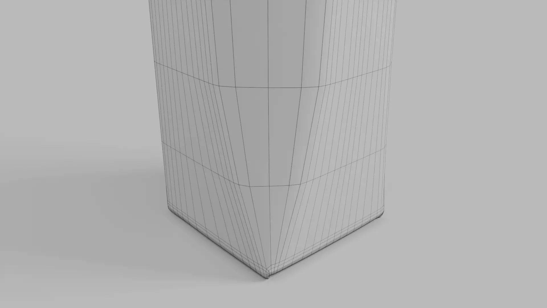 Beverage Carton 1L- Customizable Prism Drink Box 3D model_18