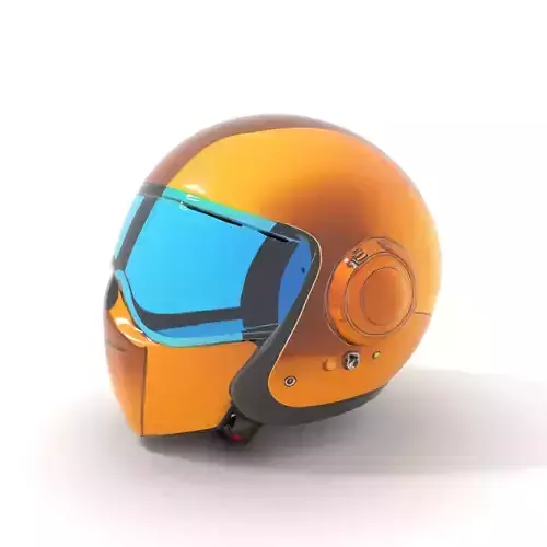 Golden Visor Helmet model pack Low-poly 3D model