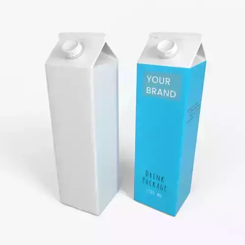 Beverage Carton 1500 ml - Customizable Gable-Top Drink Box