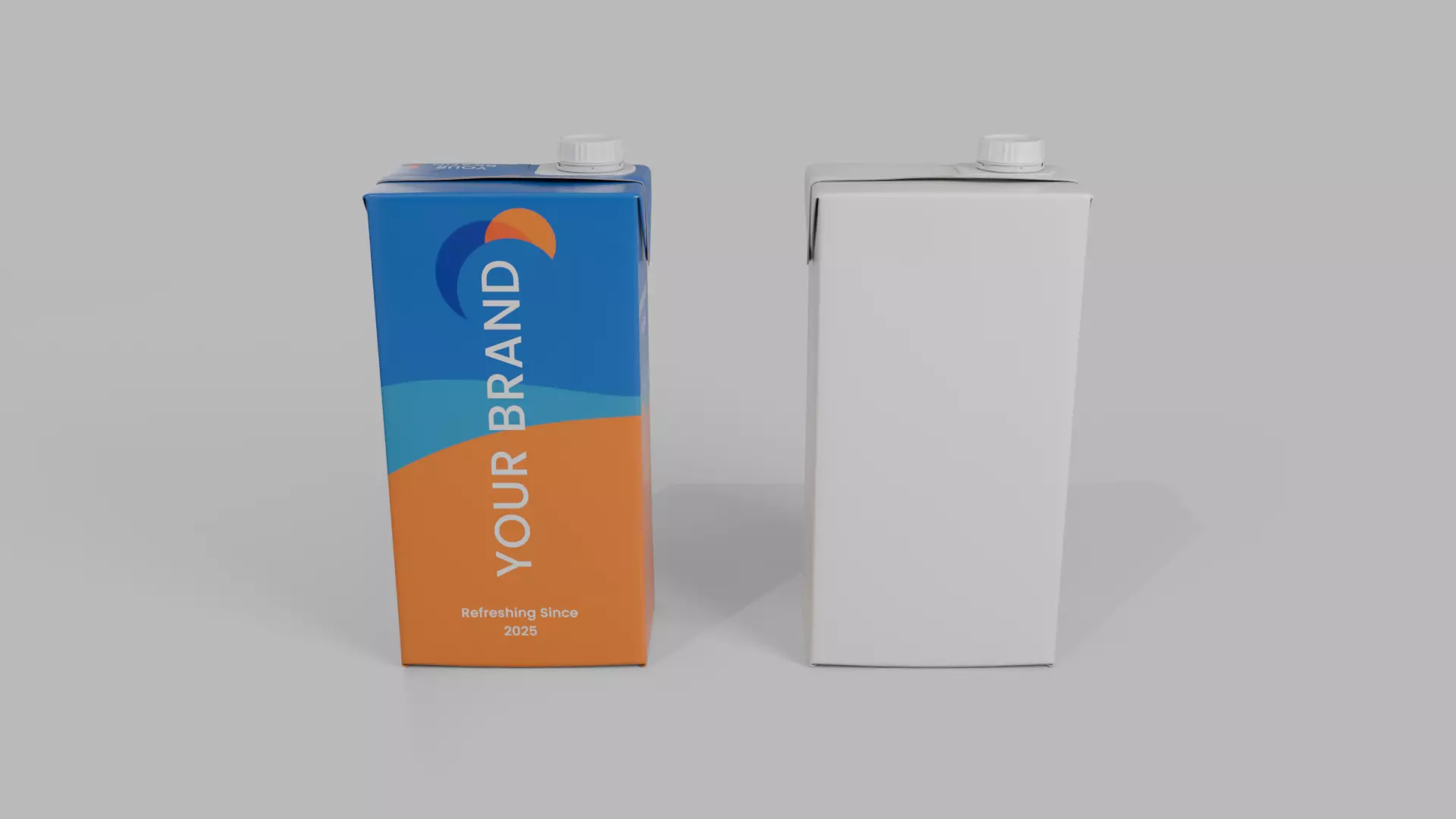 Beverage Carton 1000 ml - Customizable Drink Box 3D model_41