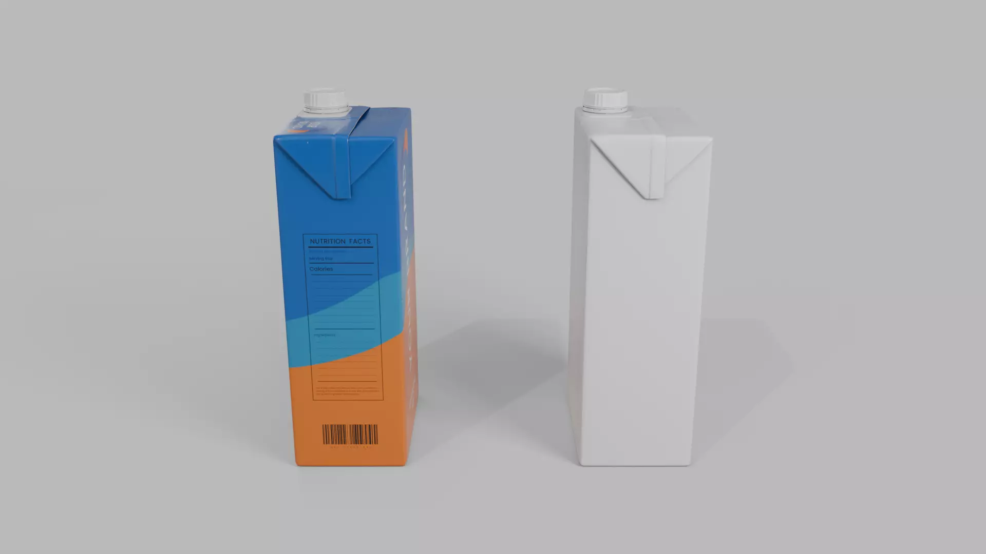 Beverage Carton 1000 ml - Customizable Drink Box 3D model_14