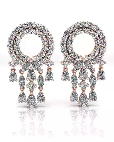 marquise and pear high jewelry earring