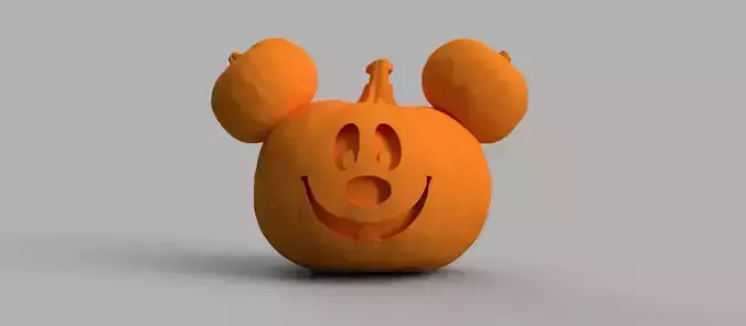 Halloween Mickey Pumpkin - Jack-o-lantern Keychain - Pendant