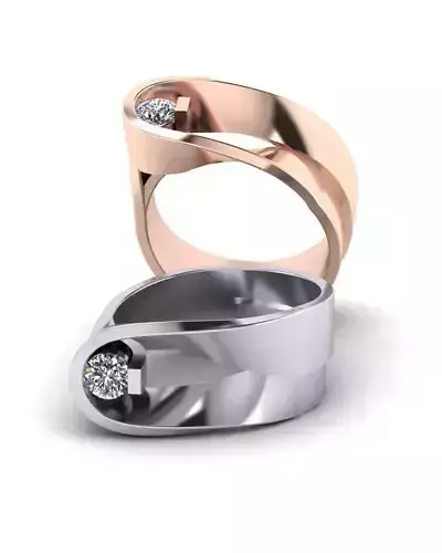 twisted luxury jewelry ring