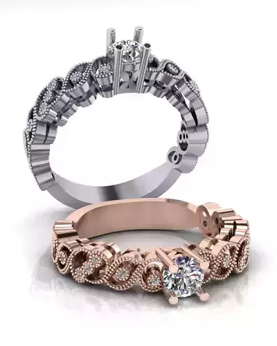 floral engagement jewelry ring