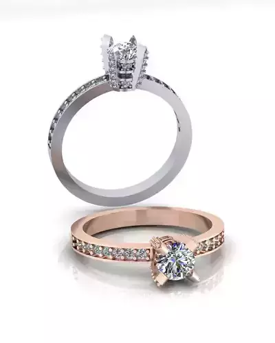 solitaire engagement jewelry ring