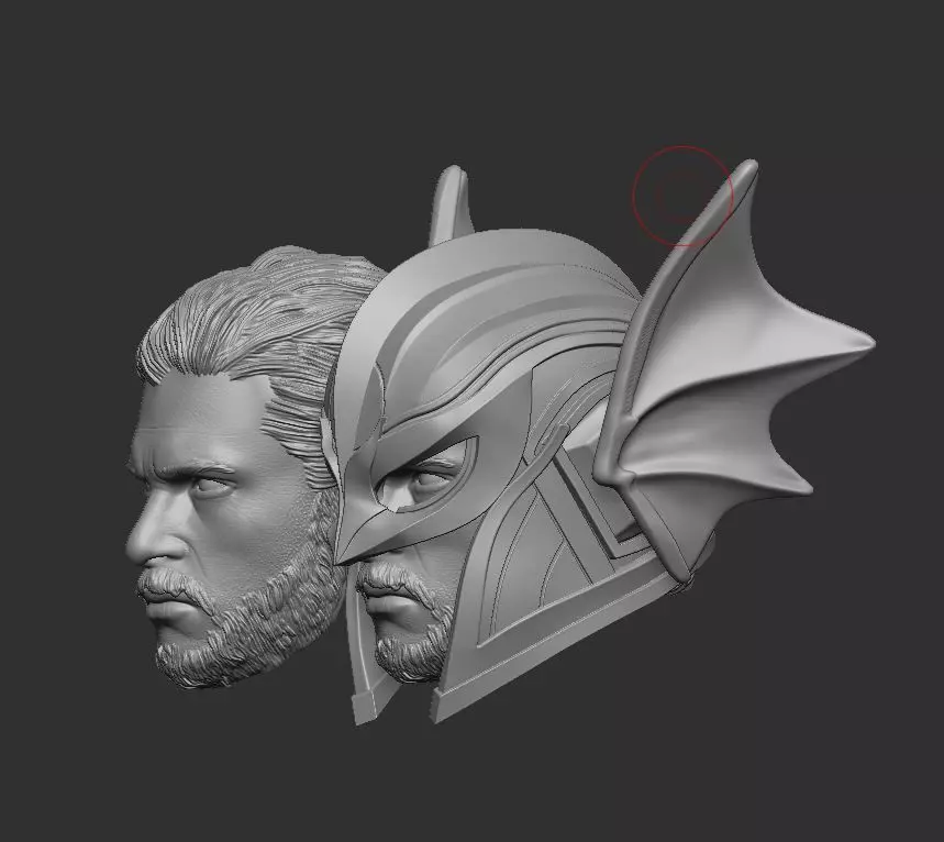 Black Knight Headsculpt for Action Figures 3D print model_2