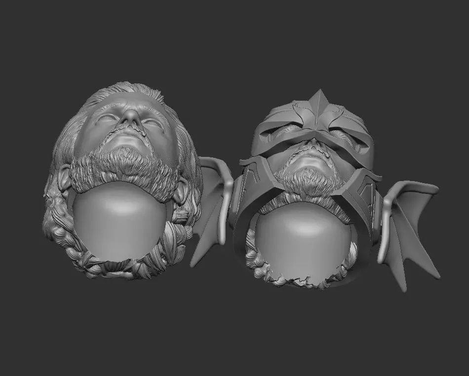 Black Knight Headsculpt for Action Figures 3D print model_3