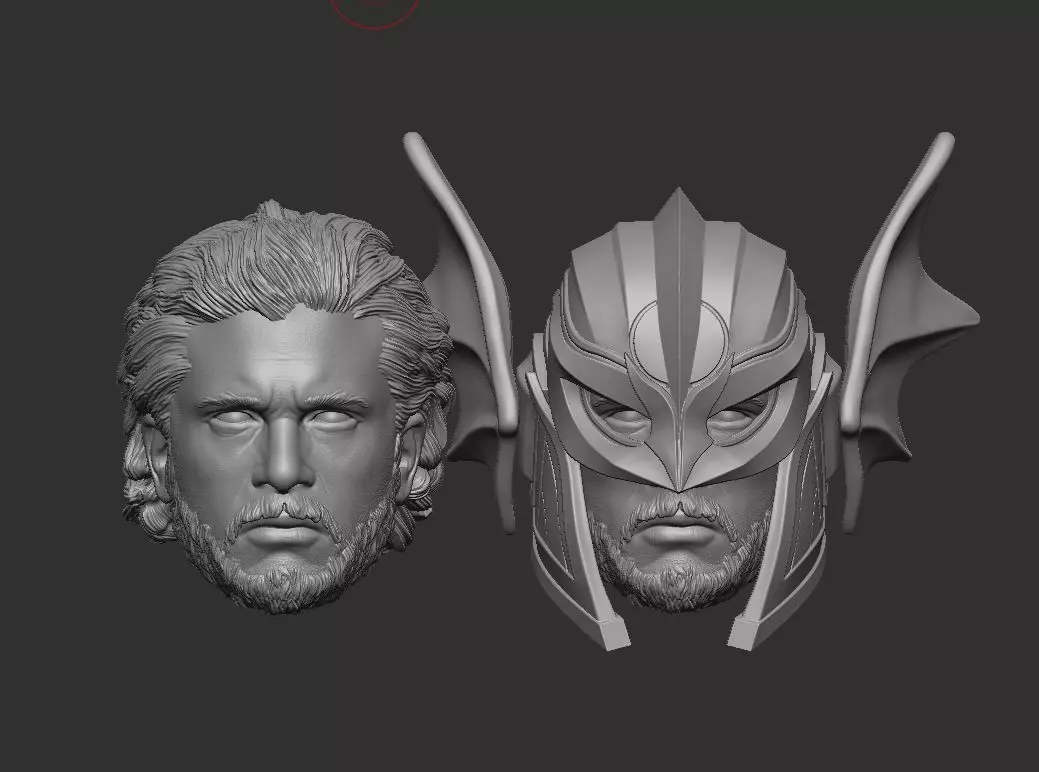 Black Knight Headsculpt for Action Figures 3D print model_0
