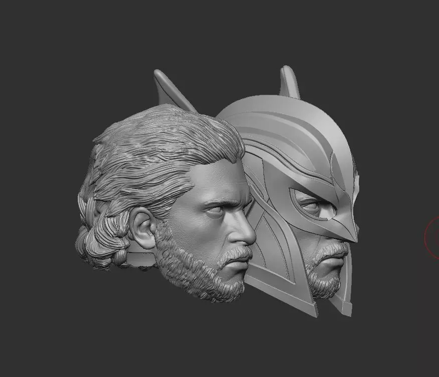 Black Knight Headsculpt for Action Figures 3D print model_1
