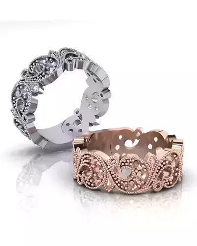 floral eternity jewelry ring