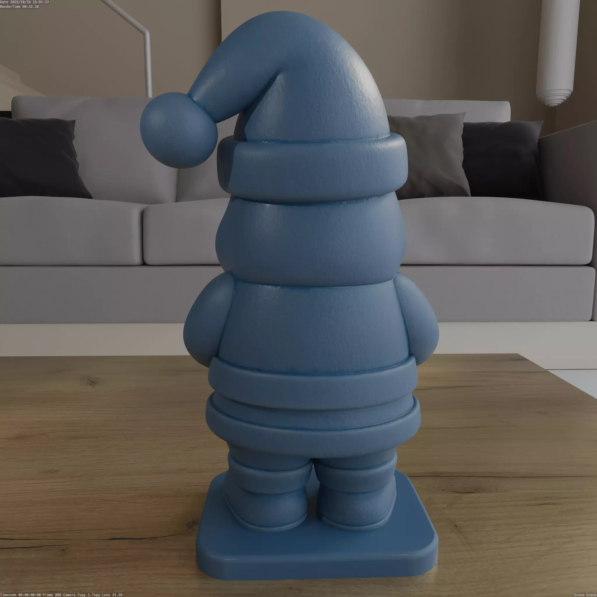 Stylized Santa Claus STL blender sculpted 3D print model_3