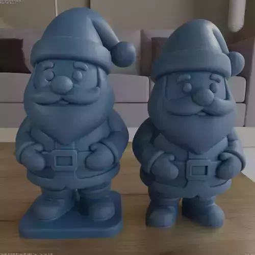 Stylized Santa Claus STL blender sculpted 3D print model