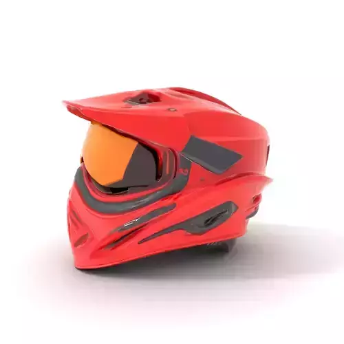 Red Racing Helmet model pack Low-poly 3D model
