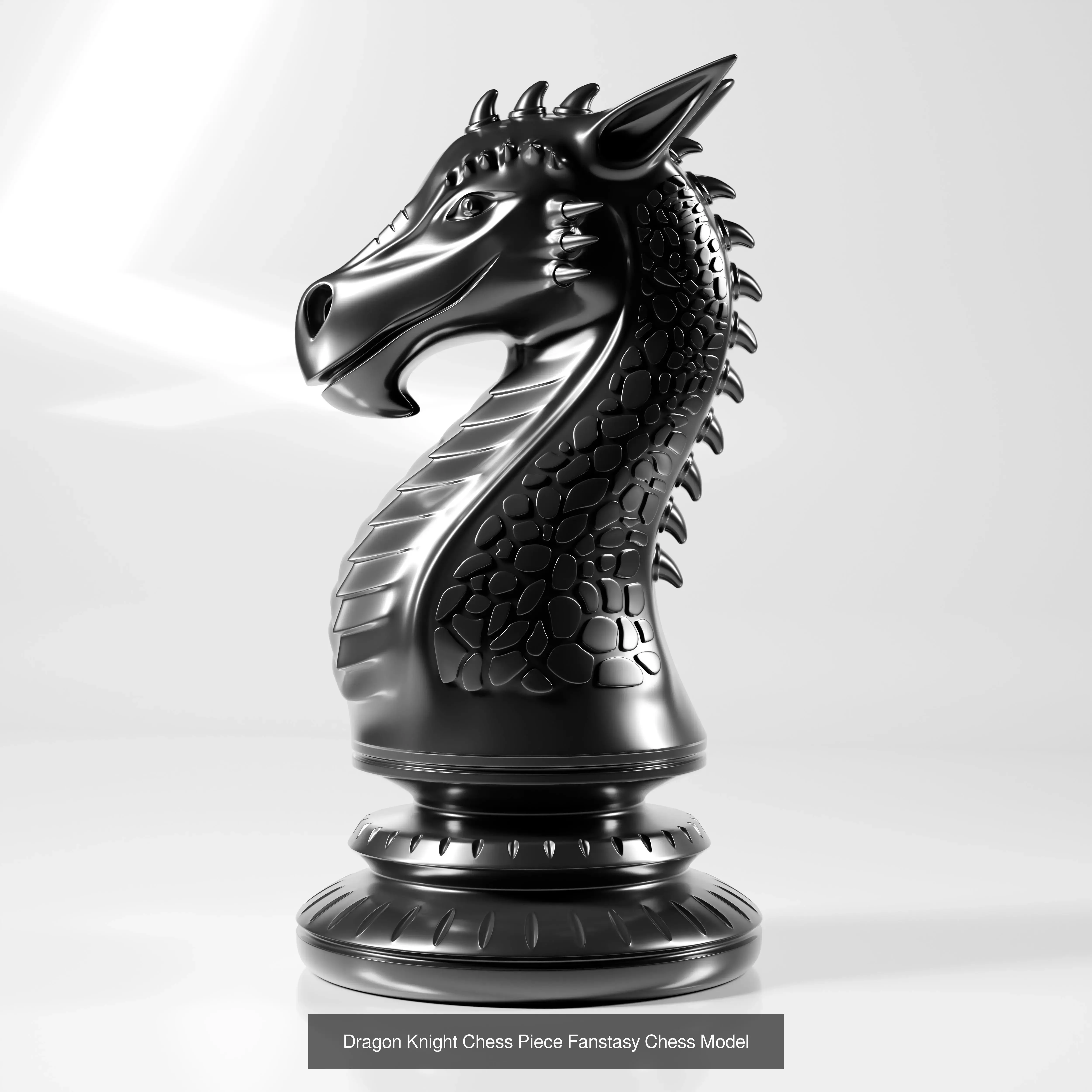 10 Knight Chess Pieces 3D Model Collection_8