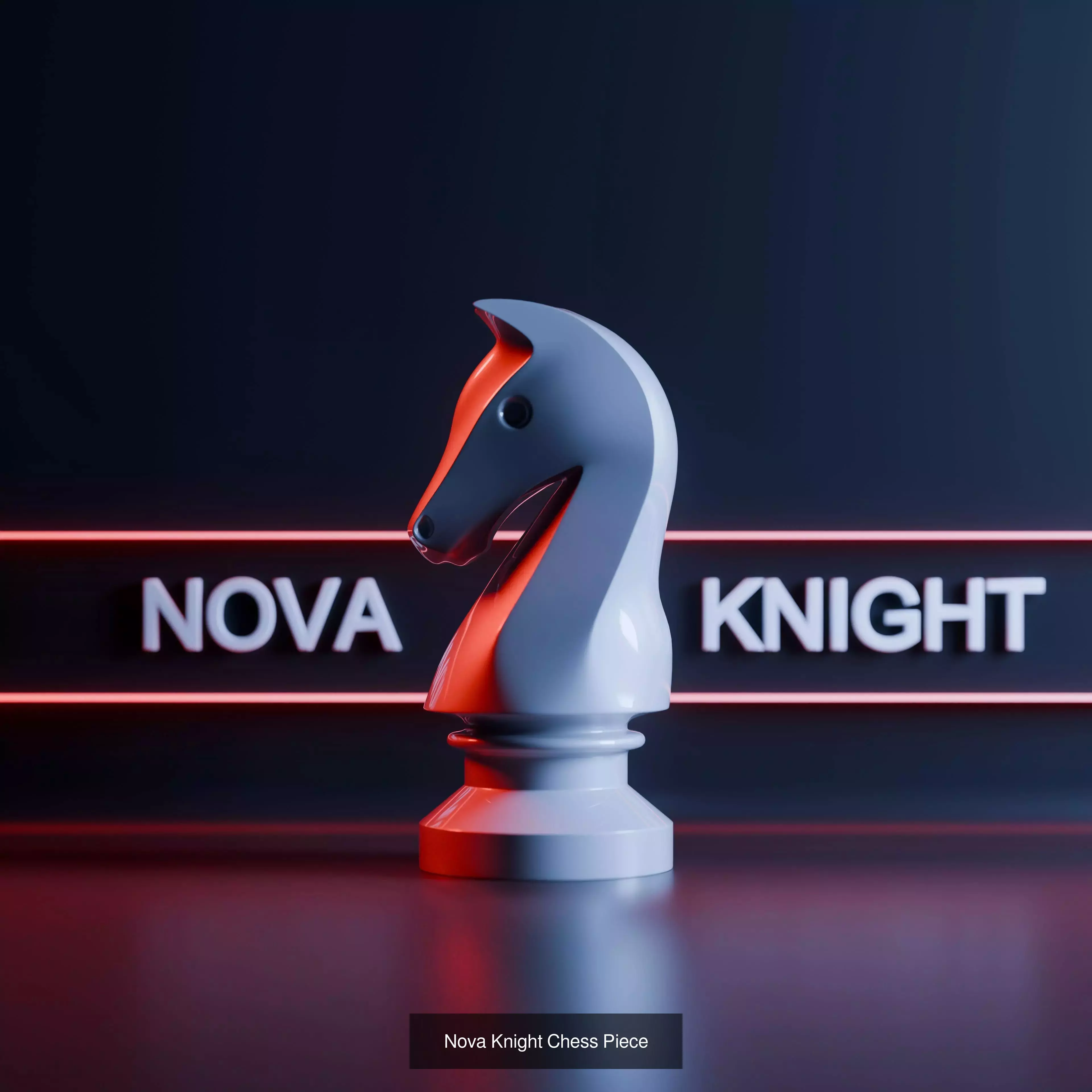 10 Knight Chess Pieces 3D Model Collection_1
