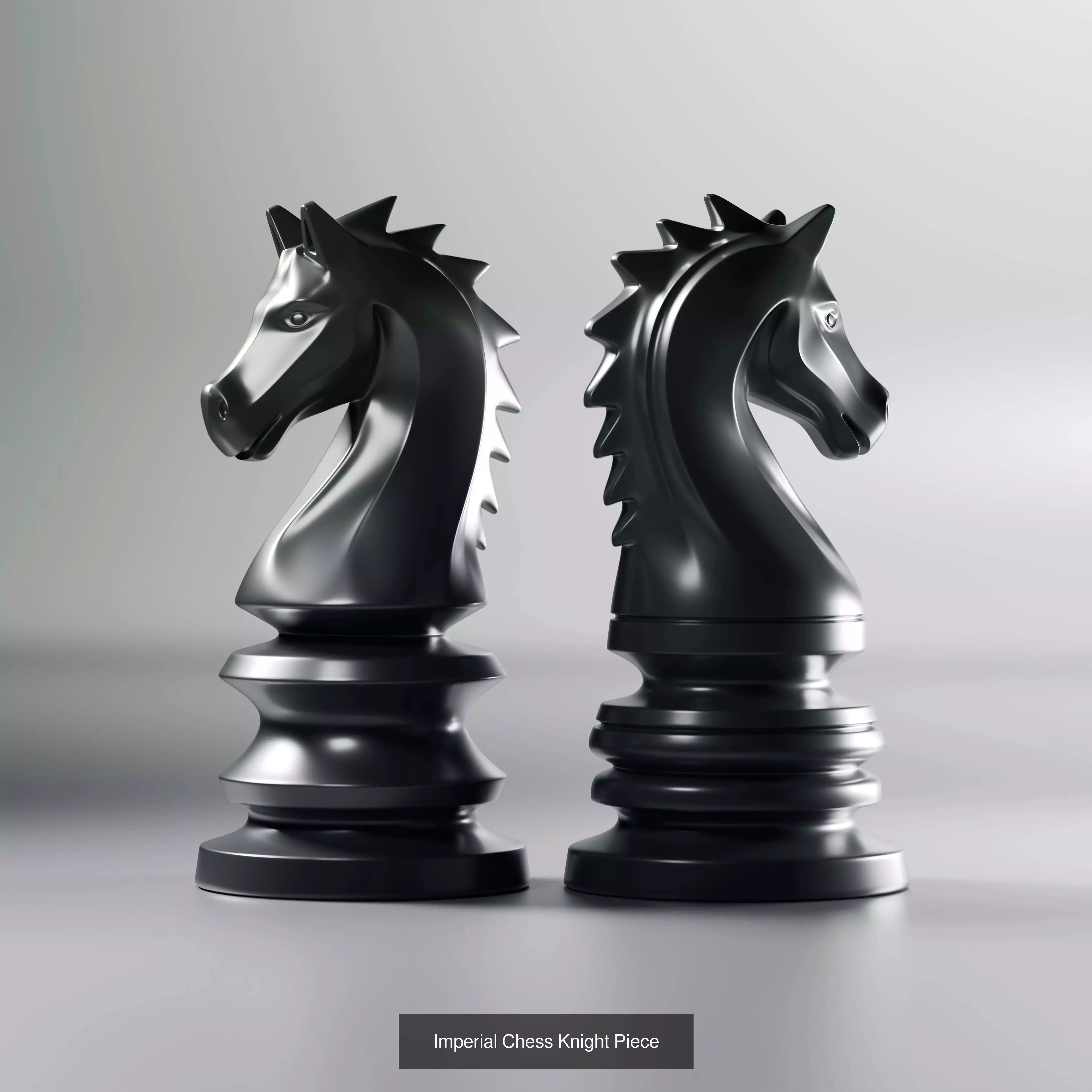 10 Knight Chess Pieces 3D Model Collection_6