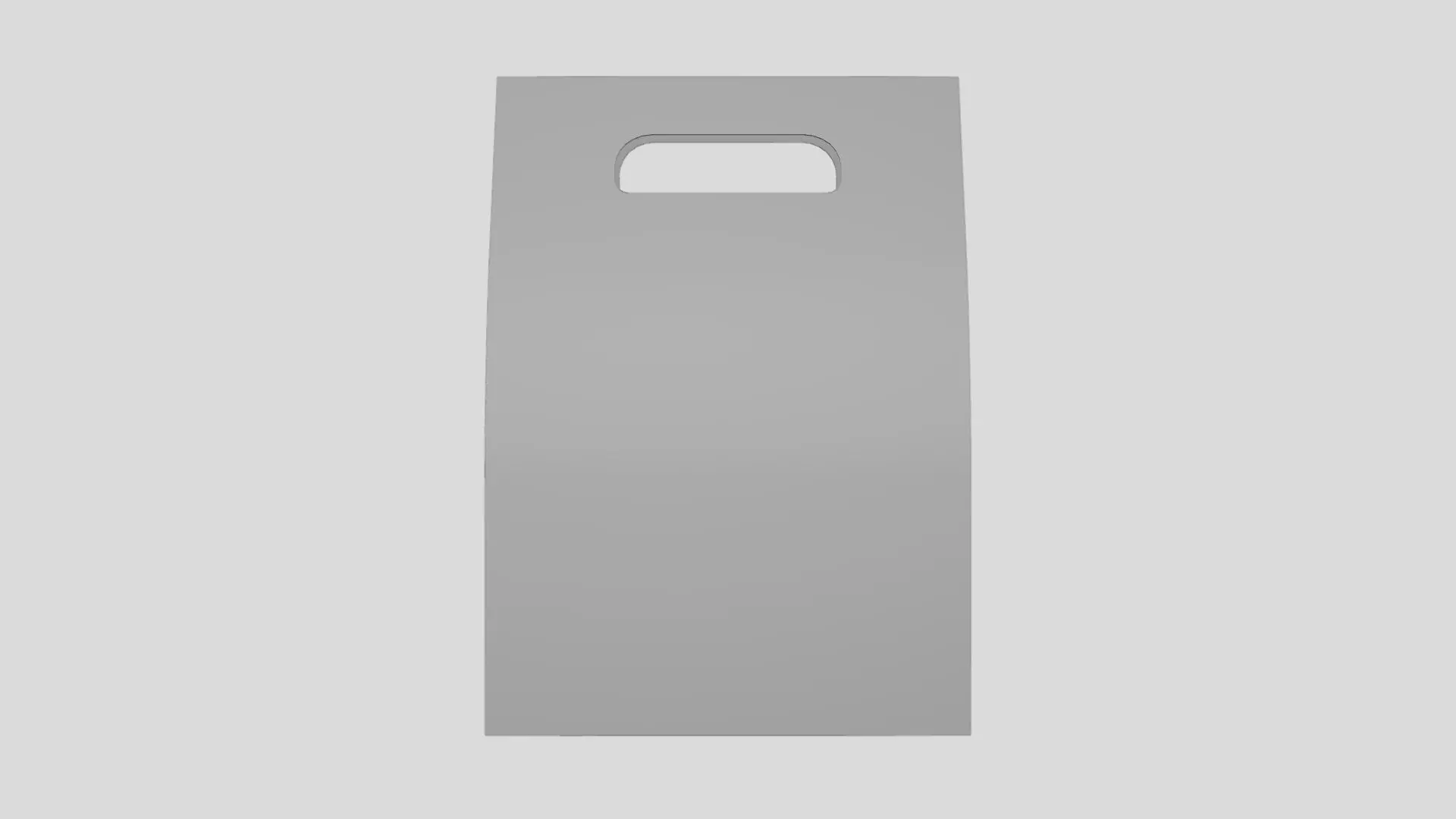 Paper Bag - Geometry Only No Textures No Materials 3D model_0