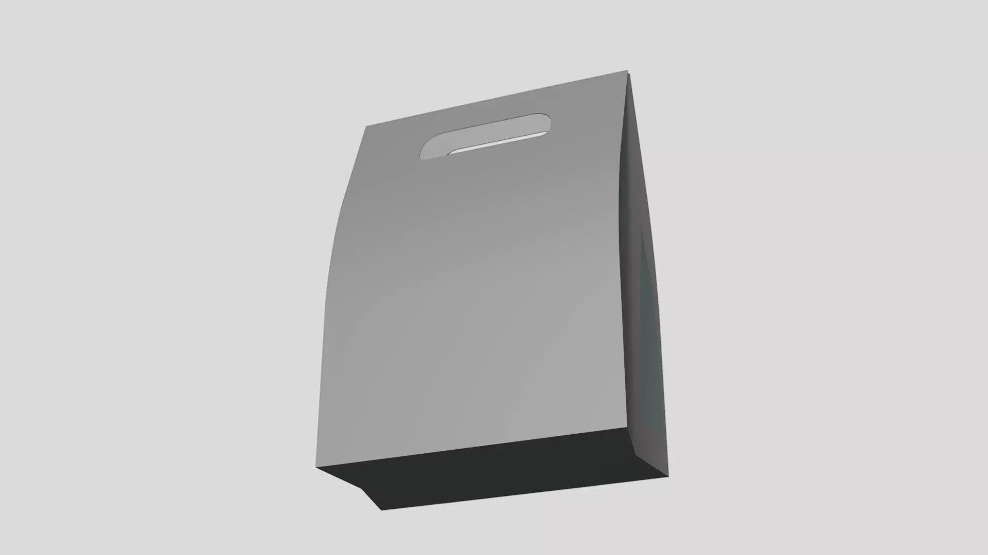 Paper Bag - Geometry Only No Textures No Materials 3D model_5