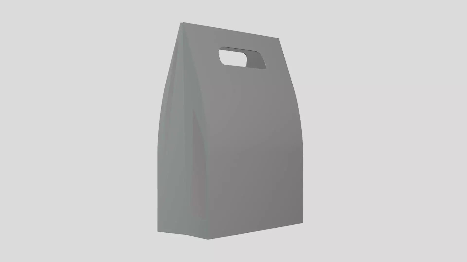 Paper Bag - Geometry Only No Textures No Materials 3D model_4