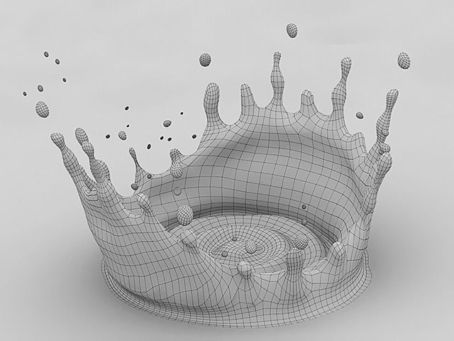 Ultimate Crown Splash Kit Low-poly 3D model_64