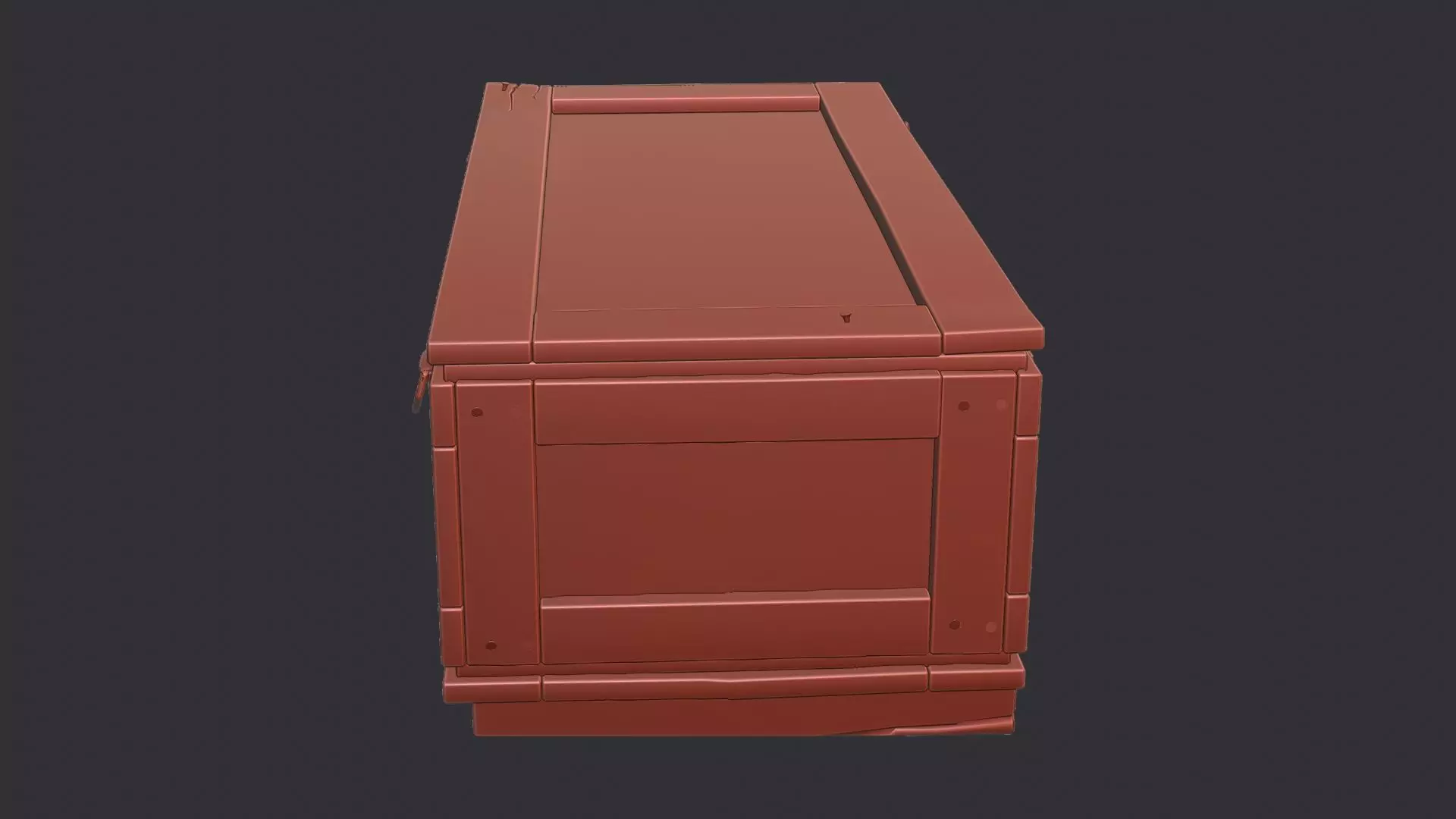 Shipping crate wood prop for scenes Low-poly 3D model_6