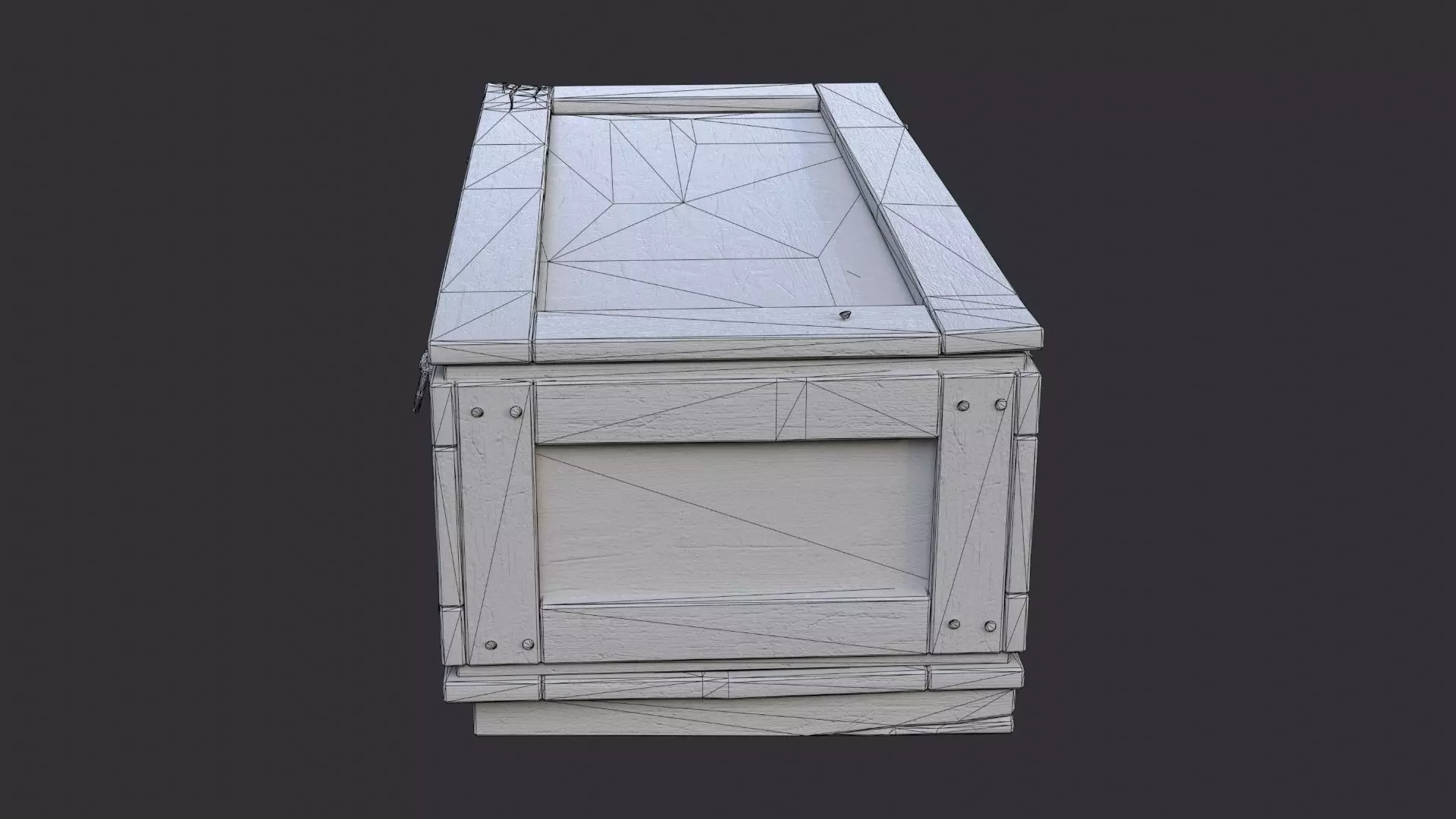 Shipping crate wood prop for scenes Low-poly 3D model_7