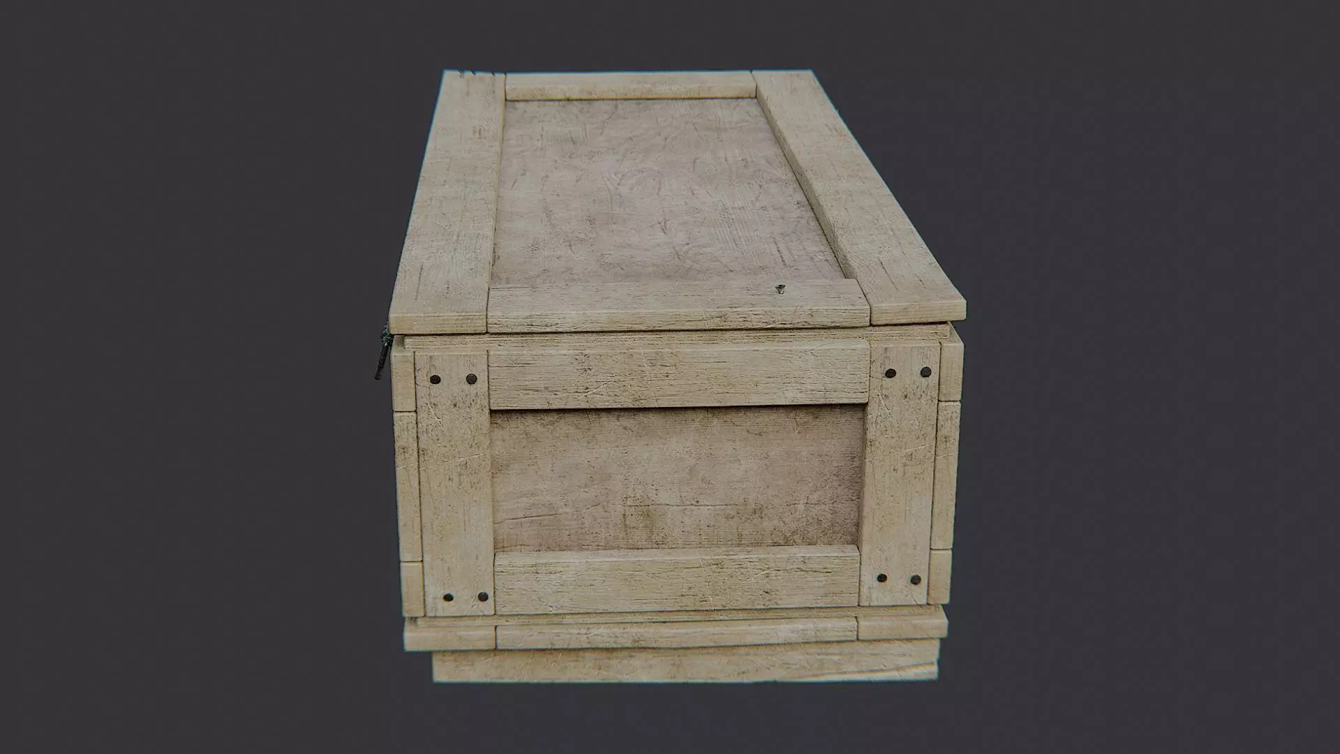 Shipping crate wood prop for scenes Low-poly 3D model_0
