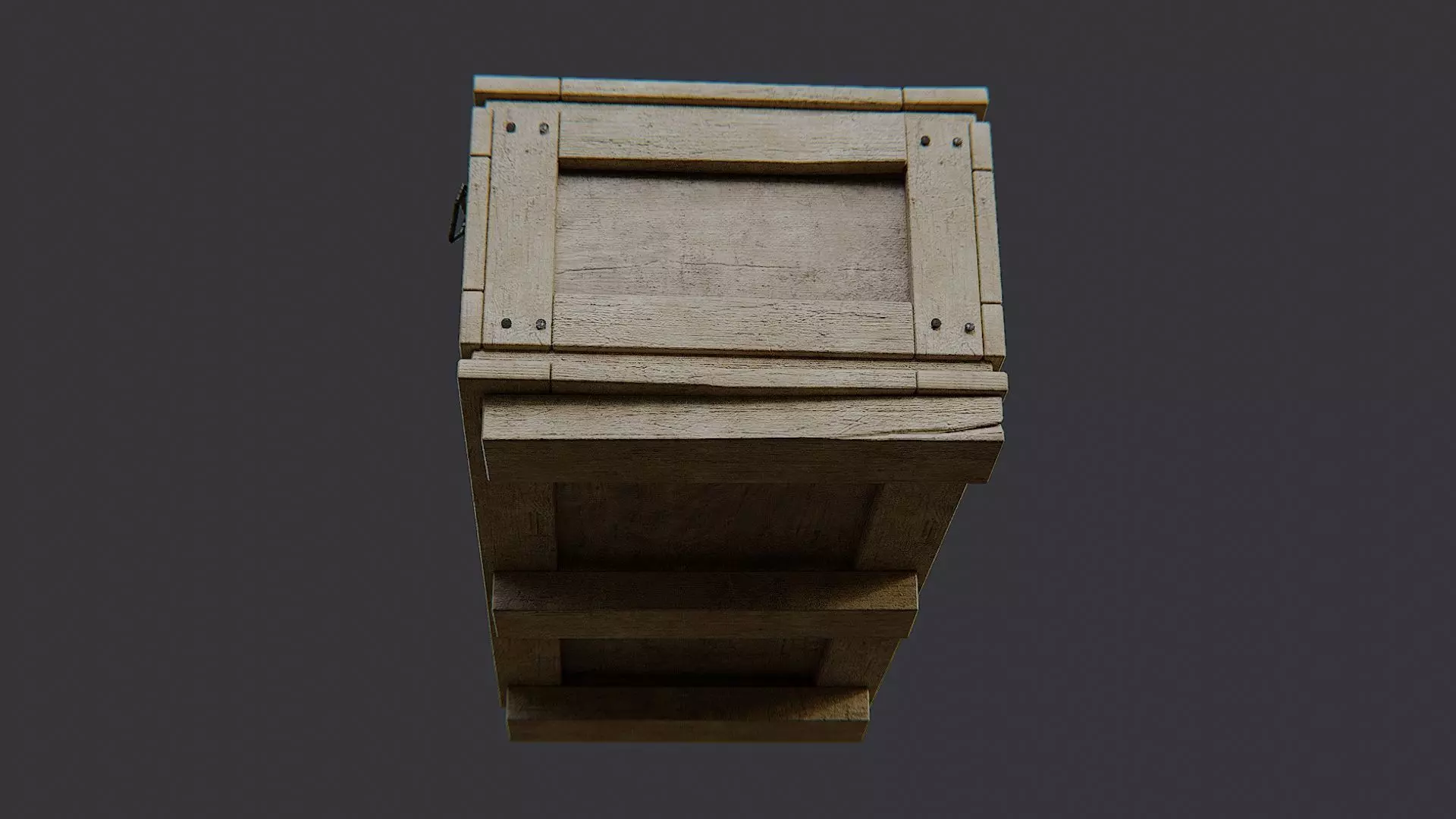 Shipping crate wood prop for scenes Low-poly 3D model_5