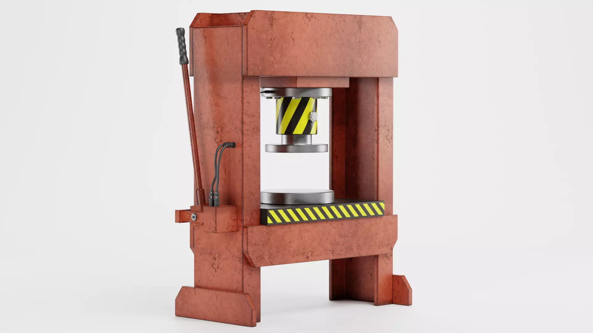 Hydraulic Press V1 - Optimized for Physics Simulations Low-poly 3D model_6
