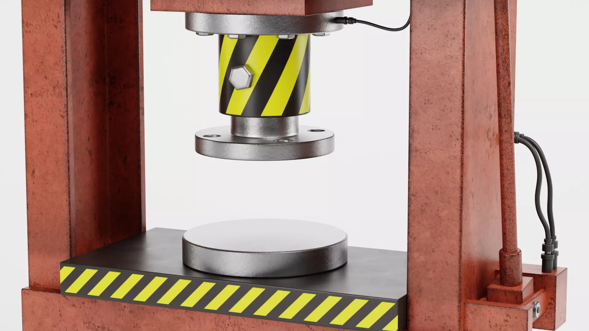 Hydraulic Press V1 - Optimized for Physics Simulations Low-poly 3D model_3