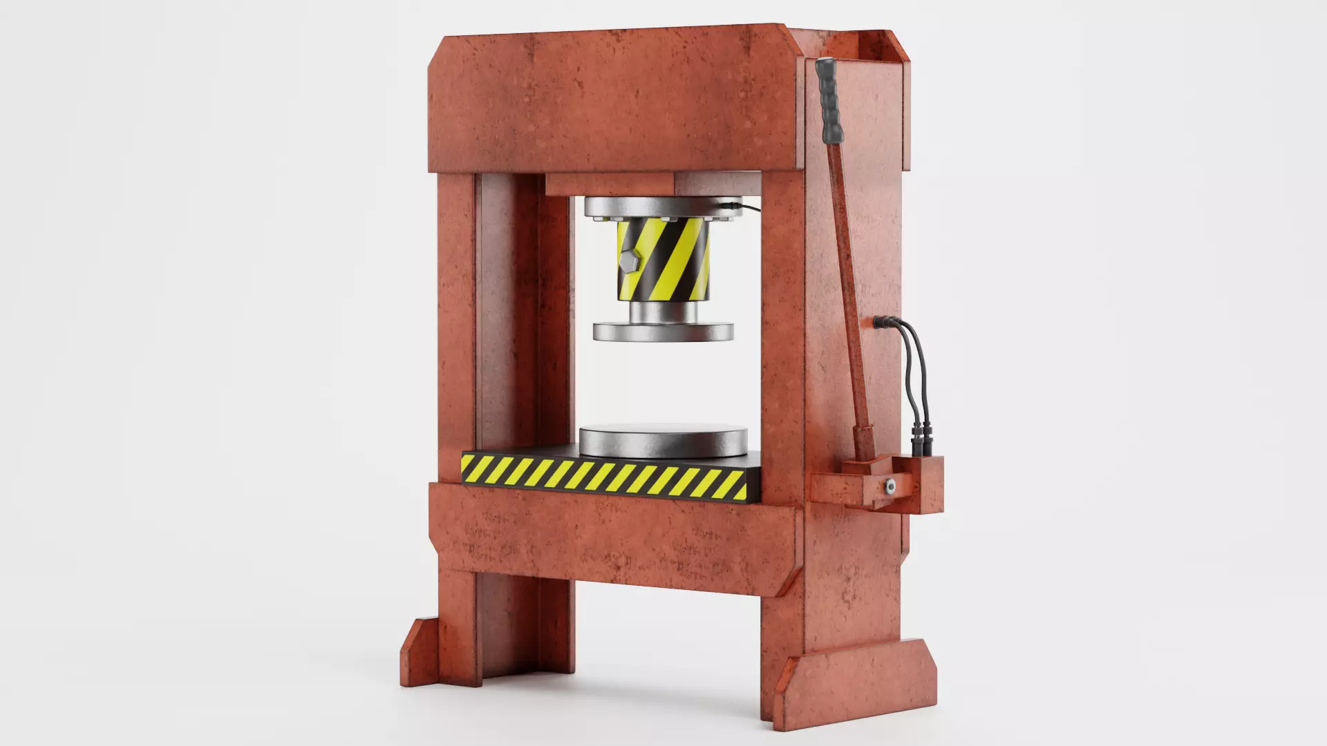 Hydraulic Press V1 - Optimized for Physics Simulations Low-poly 3D model_4